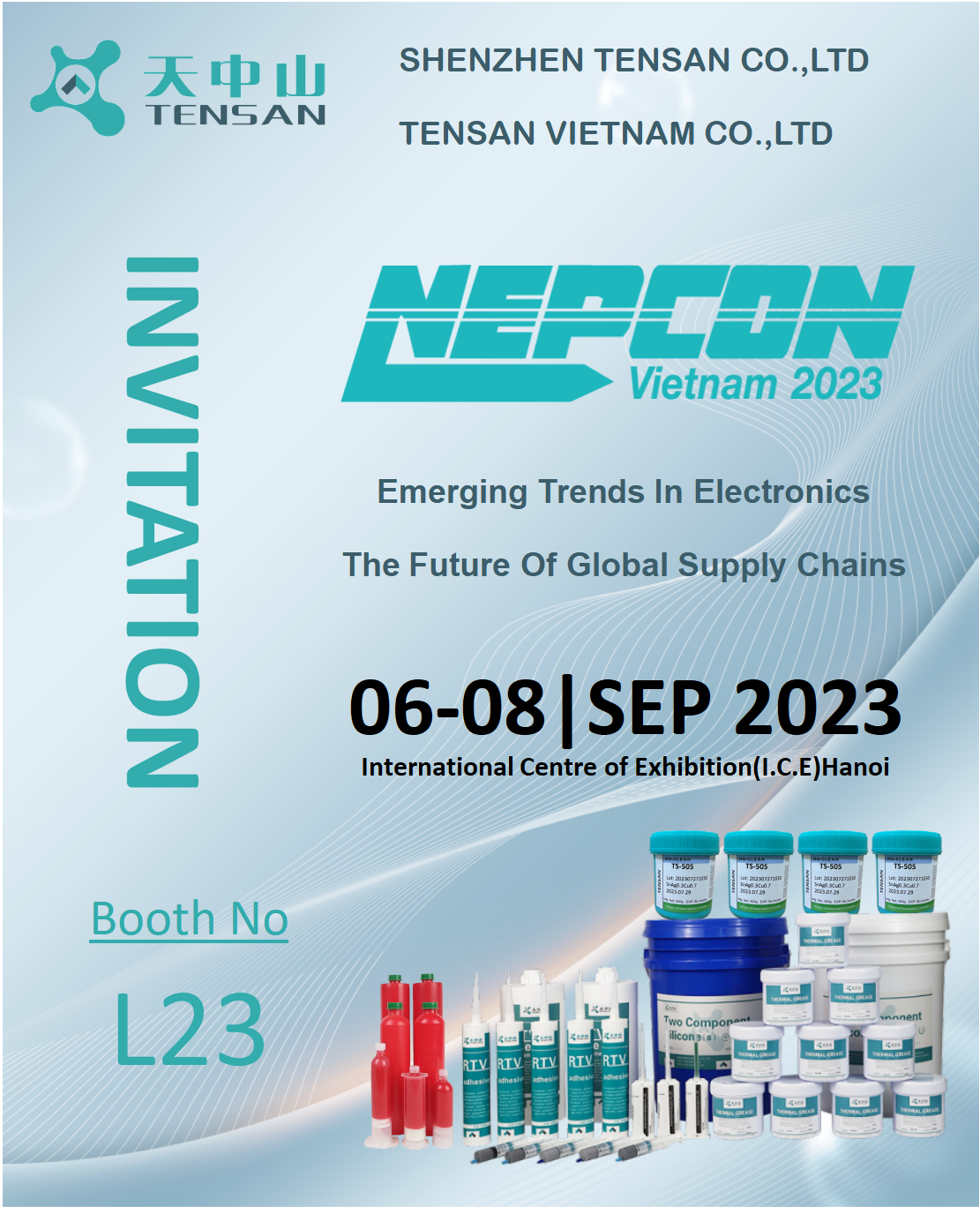 TENSAN will be in NEPCON Vietnam 2023 exhibition this Sep!