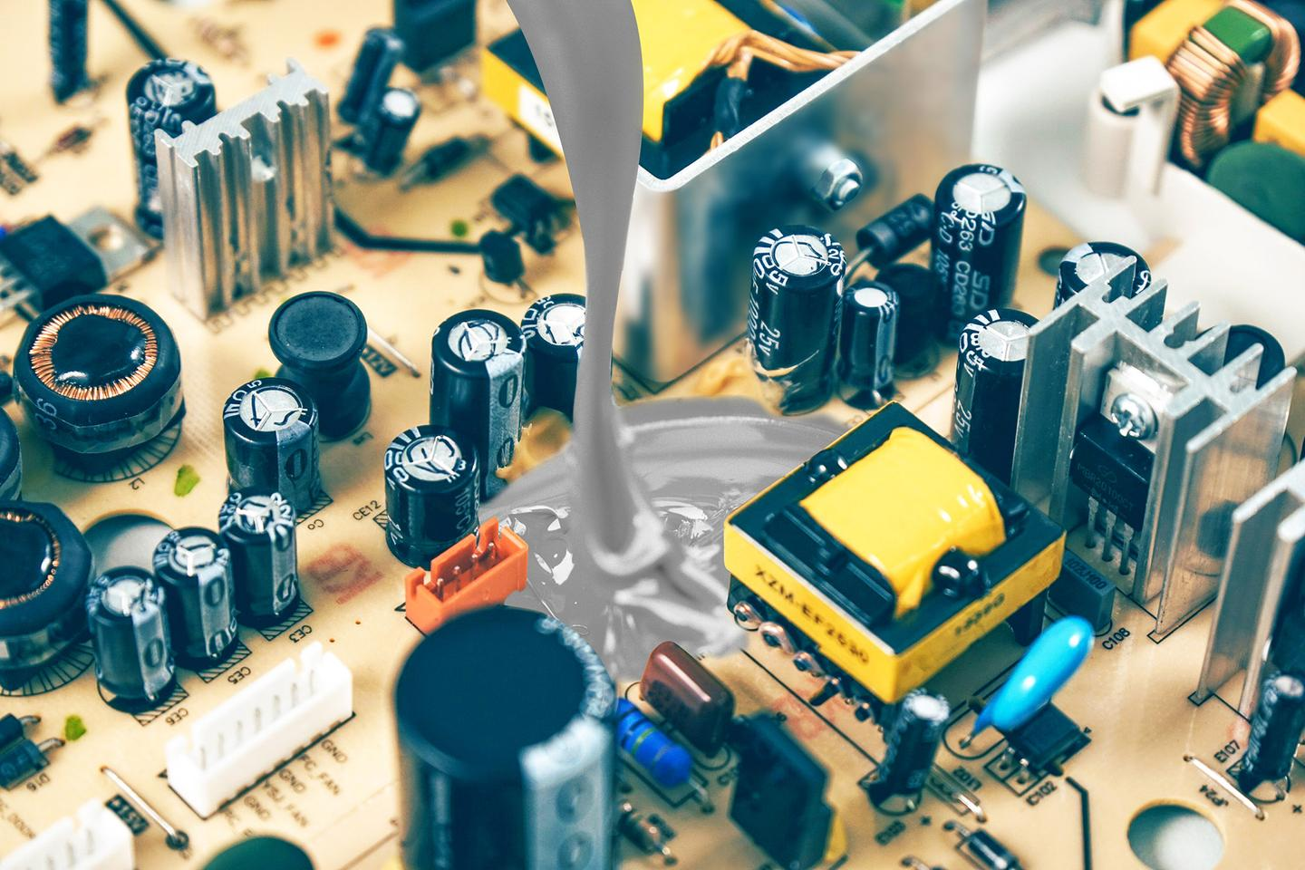 Requirements and precautions for silicone potting of switching power supplies